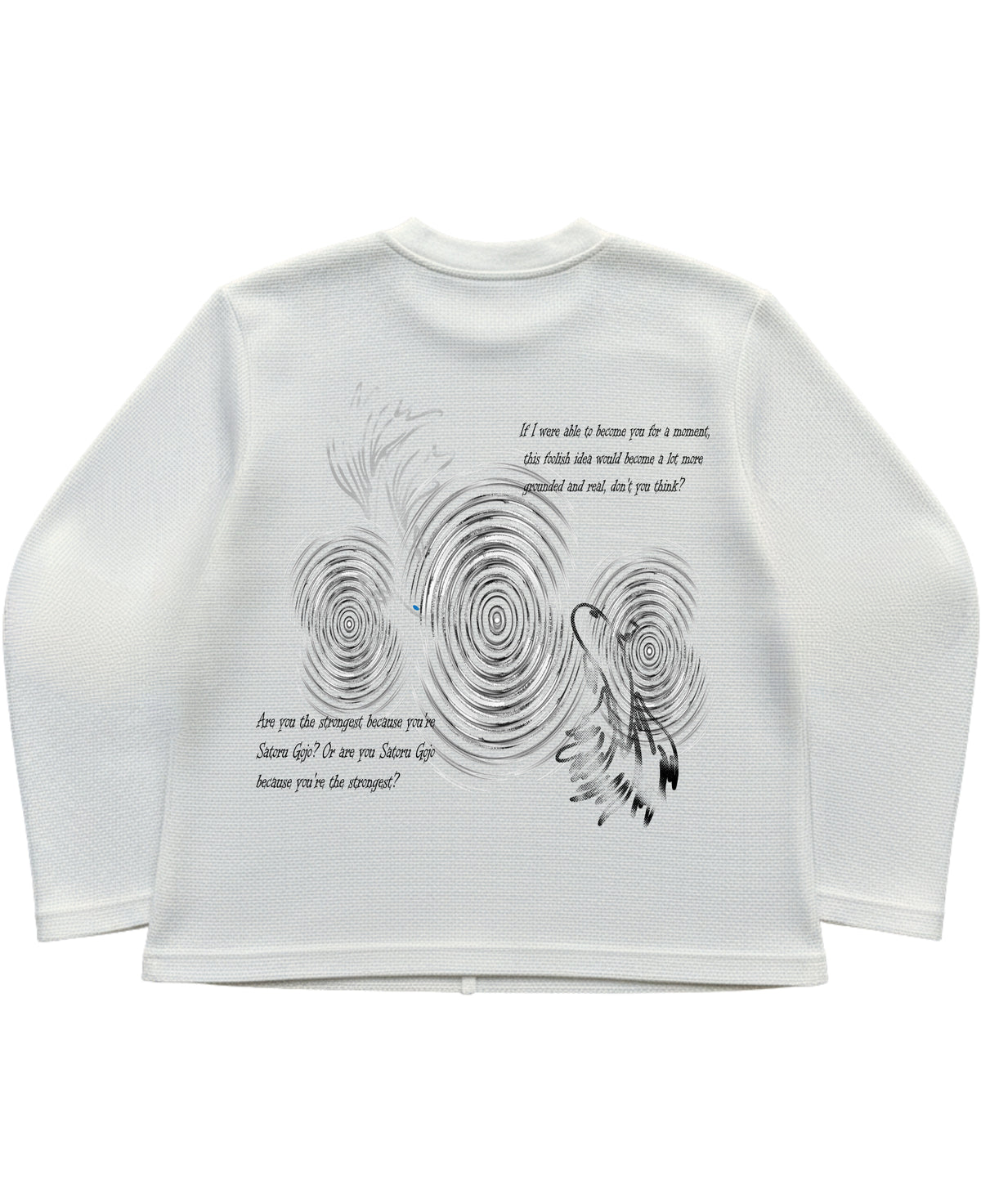 Off-white waffle knit oversized full-sleeve Back Design